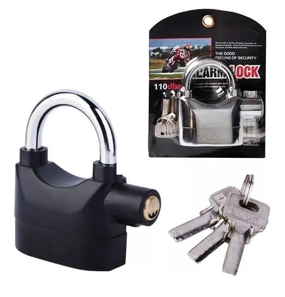 CANDADO ANTIRROBO CON ALARMA PAGA 1 LLEVA 2