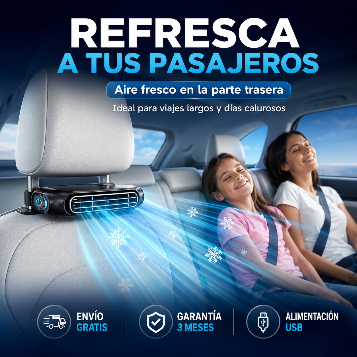 VENTILADOR PARA ASIENTO DE CARRO