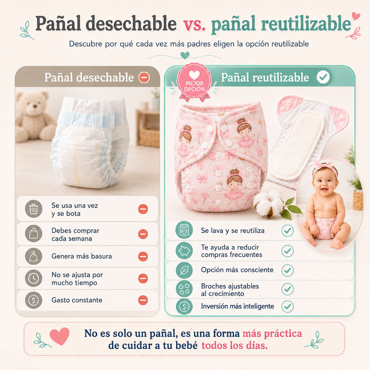 PAÑAL ECOLOGICO CON INSERTO INCLUIDO