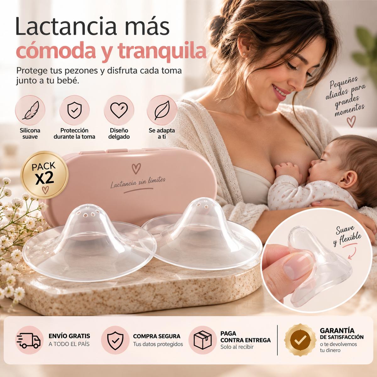 Pezonera de lactancia x2