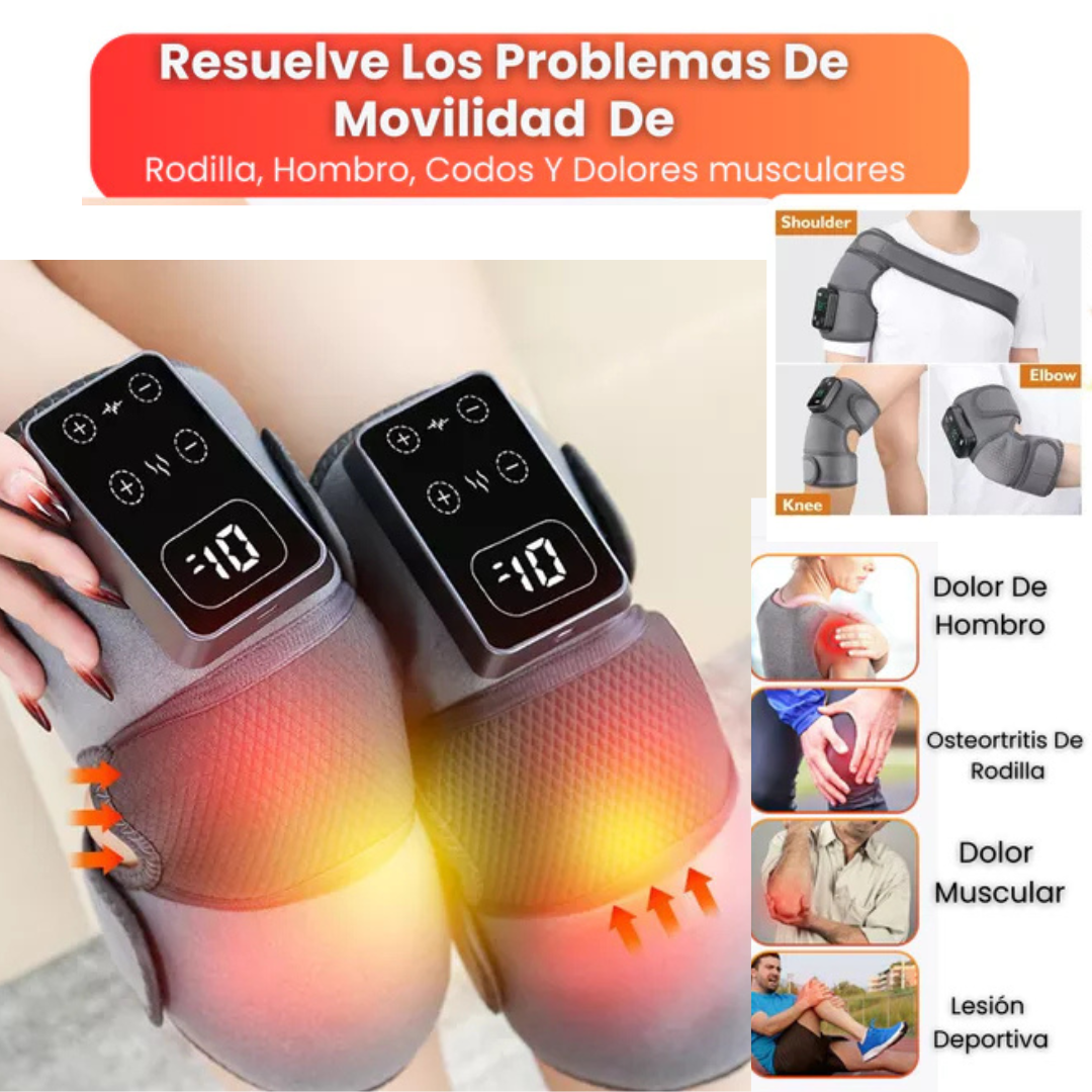 2PC Masajeador De Vibración Térmica Para Rodilla, Hombro, Codo y Dolores Musculares