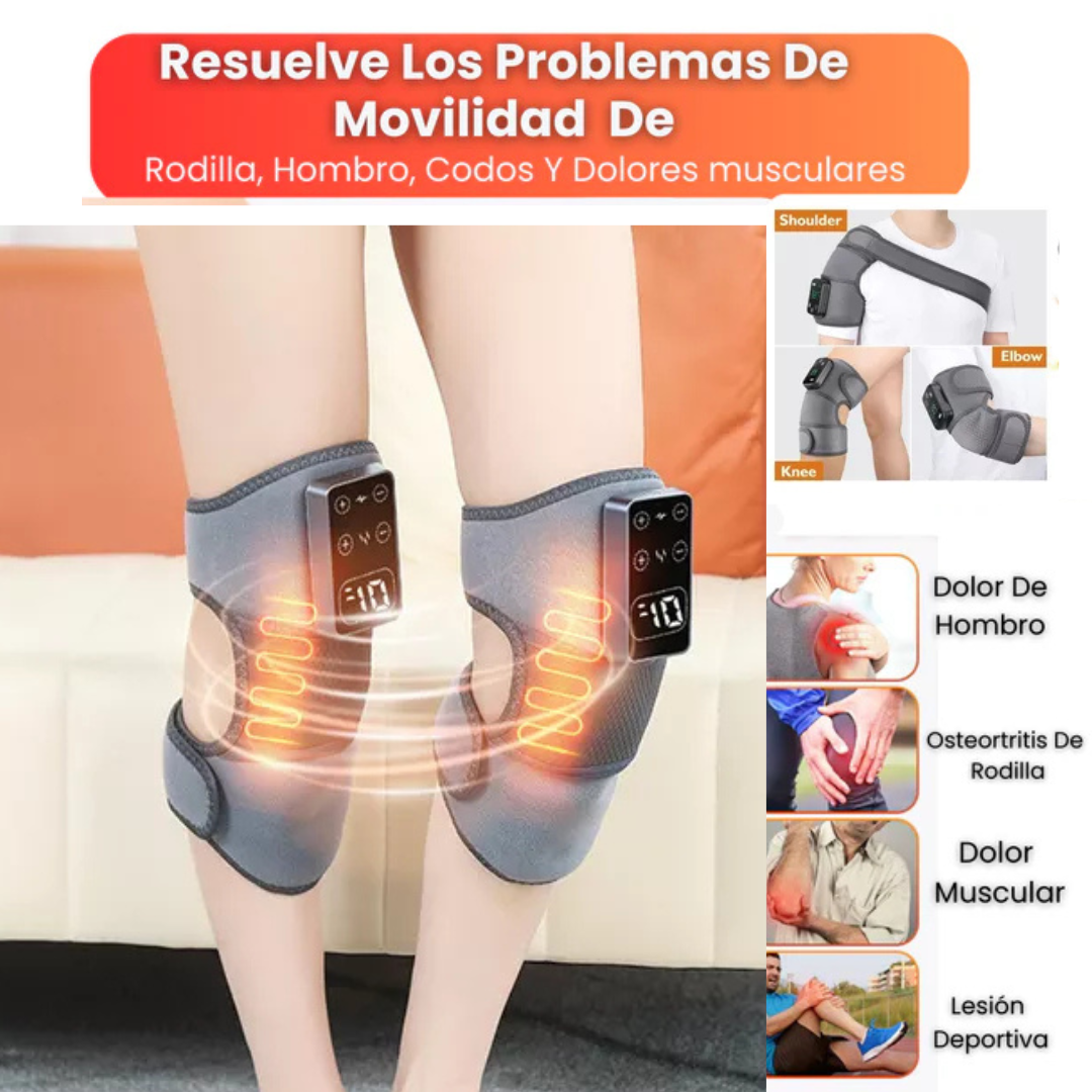 2PC Masajeador De Vibración Térmica Para Rodilla, Hombro, Codo y Dolores Musculares