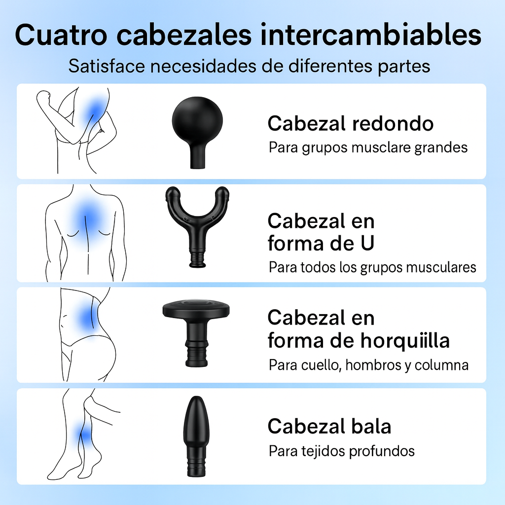 Pistola de masaje inteligente, masajeador eléctrico, martillo de masaje, martillo de mano recargable para el hogar