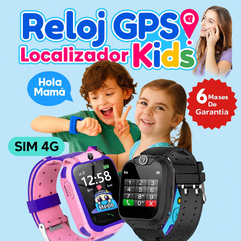 RELOJ ORIGINAL GPS CON LOCALIZADOR EN TIEMPO REAL CON CÁMARA INTEGRADA GRATIS SIM 4G