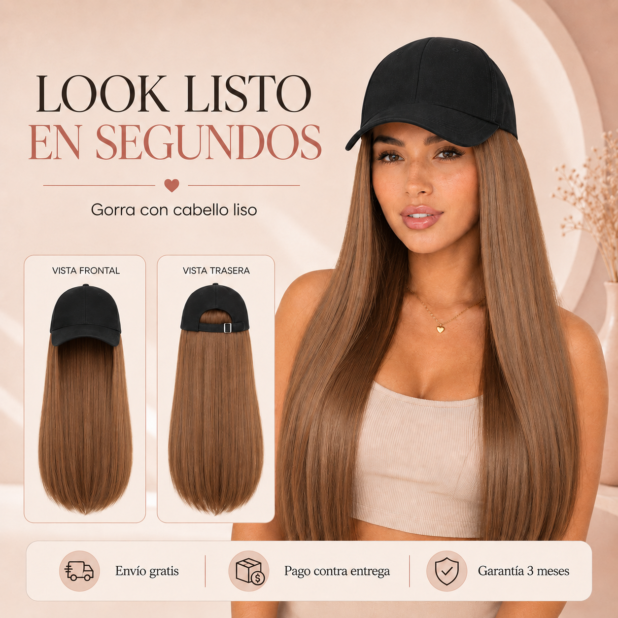 ¡EDICIÓN LIMITADA! PELUCA CON GORRA TRAVEL HAIR