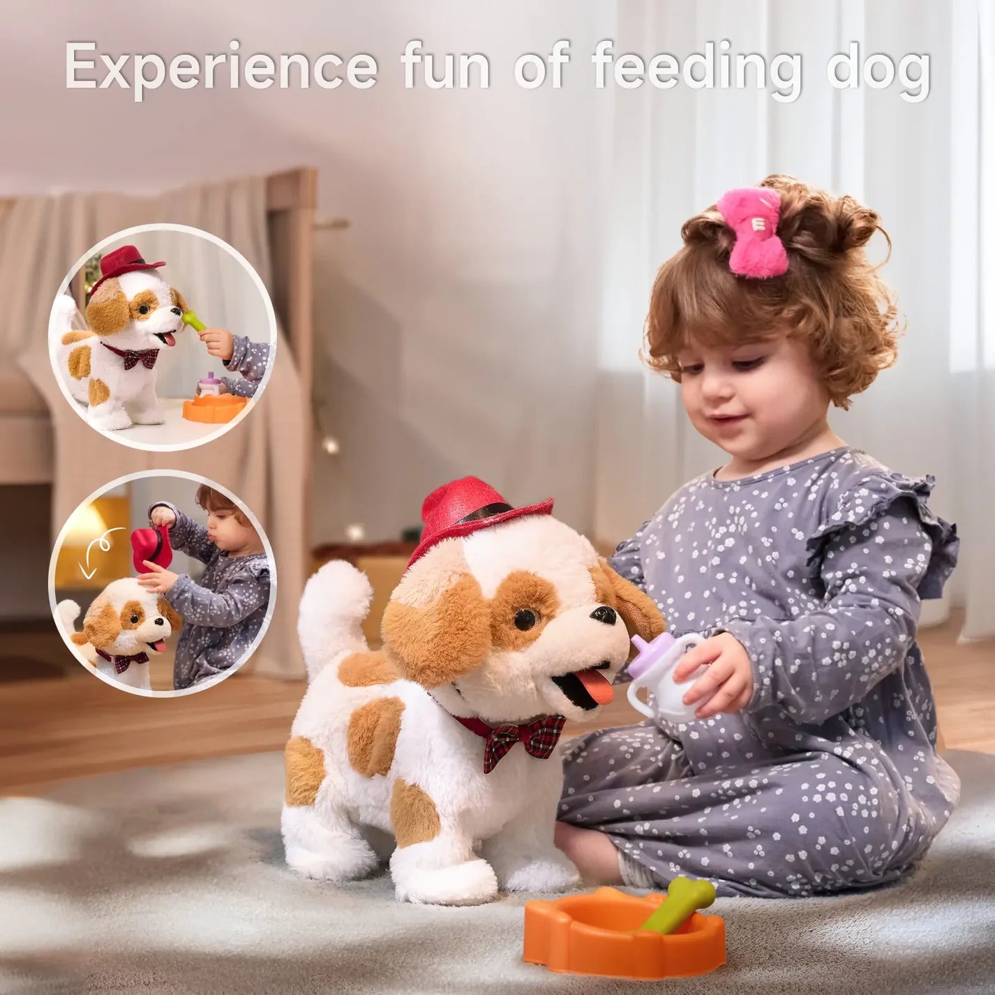 PELUCHE CON SONIDO Y MOVIMIENTO GRATIS ACCESORIOS