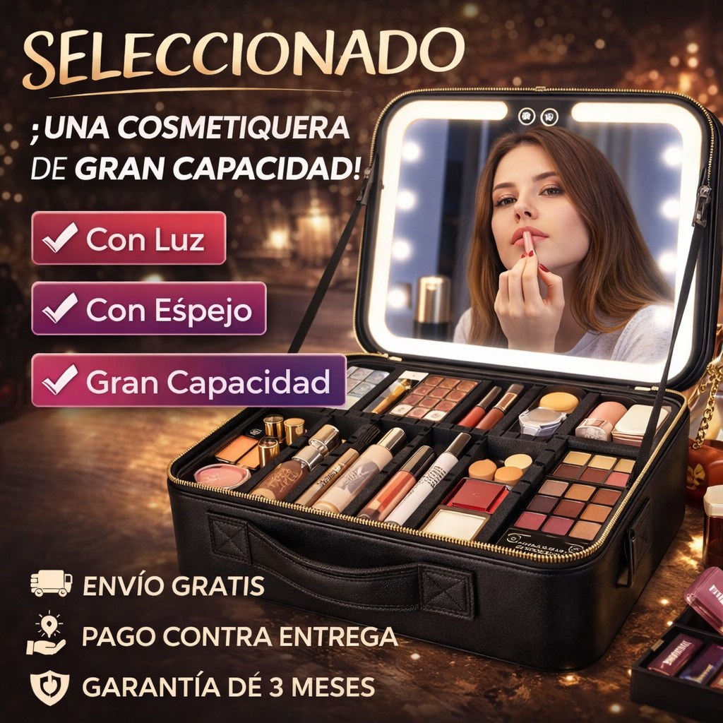 COSMETIQUERA ESPEJO LUZ LED