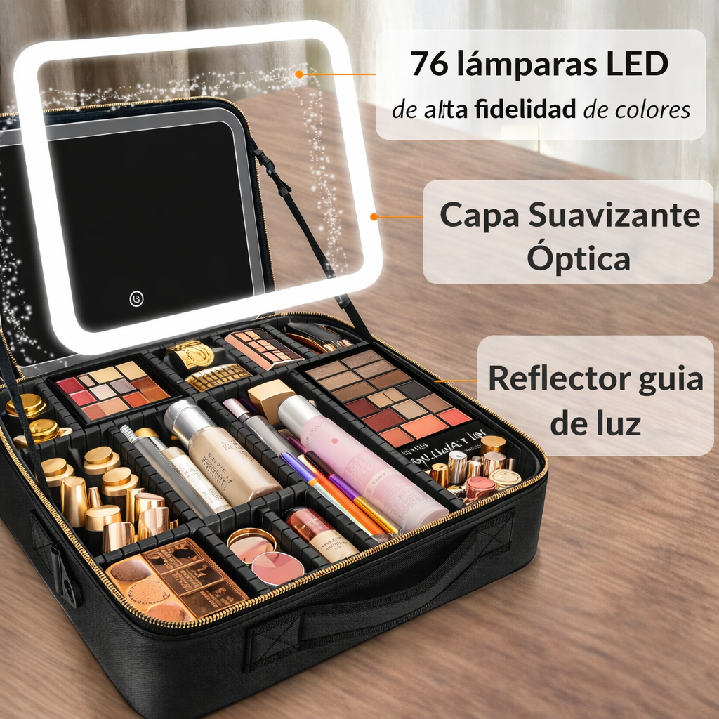 COSMETIQUERA ESPEJO LUZ LED