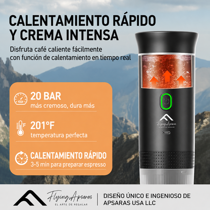 Cafetera Espresso Portátil 3 En 1 Con Pantalla Inteligente