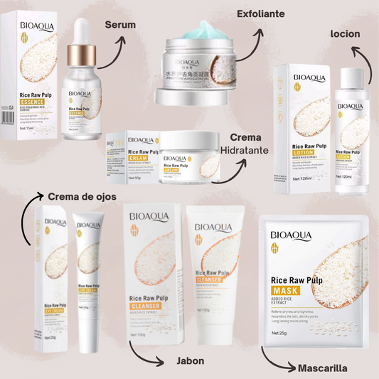 KIT BIOAQUA ARROZ X 7 Piel De Porcelana