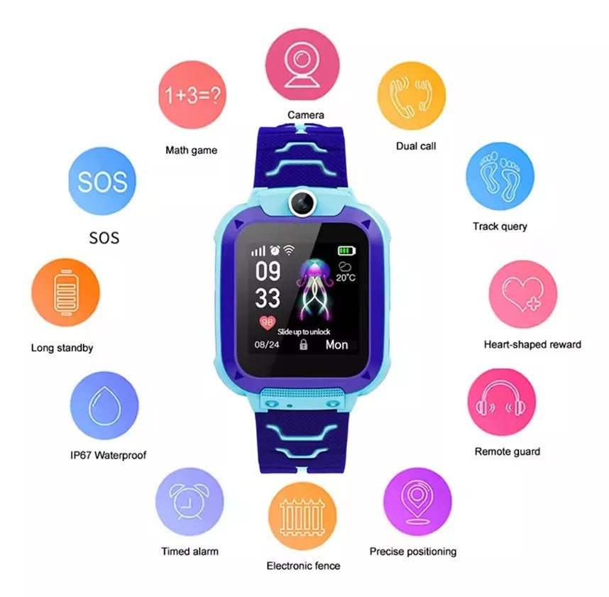 RELOJ GPS CON  LOCALIZADOR EN TIEMPO REALY CAMARA INTEGRADA GRATIS SIM