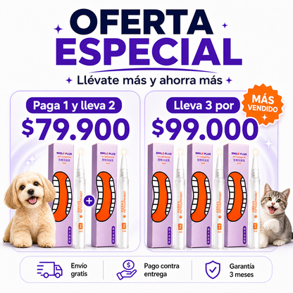 Blanqueador dental instantáneo Para mascotas X2
