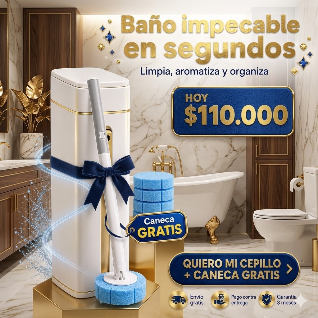 Caneca de Baño con Cepillo para Inodoro