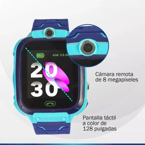 RELOJ GPS CON  LOCALIZADOR EN TIEMPO REALY CAMARA INTEGRADA GRATIS SIM