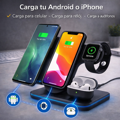 CARGADOR INALAMBRICO 3 EN 1
