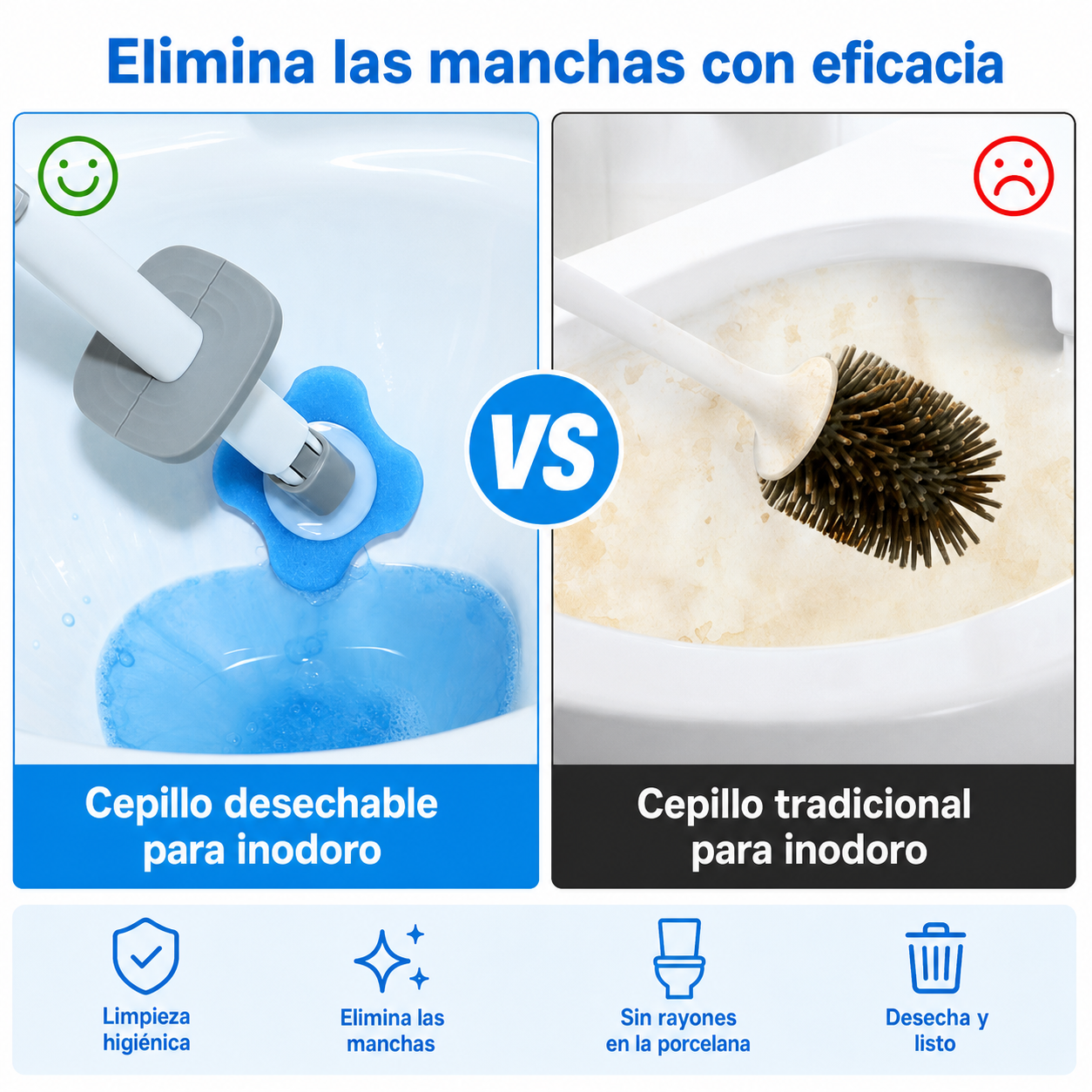 Caneca de Baño con Cepillo para Inodoro