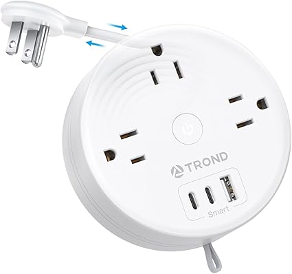 Multitoma retráctil Extensión Eléctrica Redonda 6p + Obsequio🎁