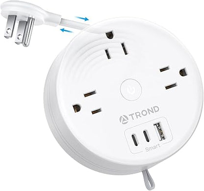 Multitoma retráctil Extensión Eléctrica Redonda 6p + Obsequio🎁