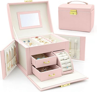 Joyero 3 Niveles Espejo Colores Pastel🎁