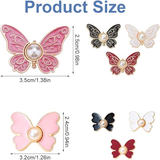 10 juegos Hebilla Mariposa Ajustador Talla