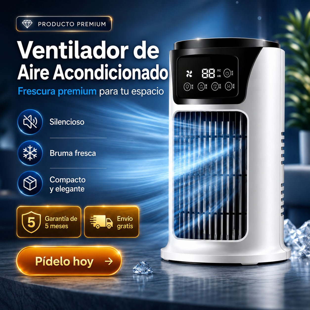 Ventilador Torre Digital Pantalla Superi