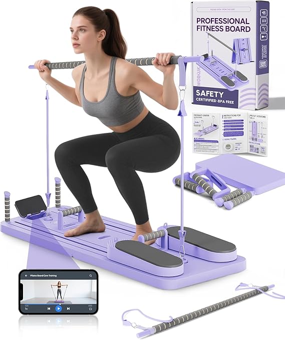 Tabla De Pilates Ejercicios Multifuncional Plegable Portatil