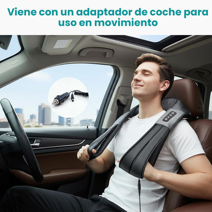 MASAJEADOR ELECTRICO CUELLO ESPALDA CON CALOR PARA ALIVIAR EL DOLOR DE TEJIDOS PROFUNDOS