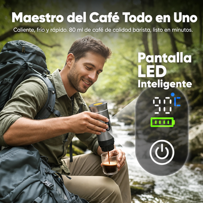 Cafetera Espresso Portátil 3 En 1 Con Pantalla Inteligente