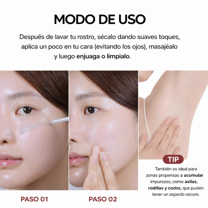 Dr.Melaxin Peel Shot Glow  Exfoliante de Arroz 80ml Exfoliante Facial y Corporal Removedor de Puntos Negros