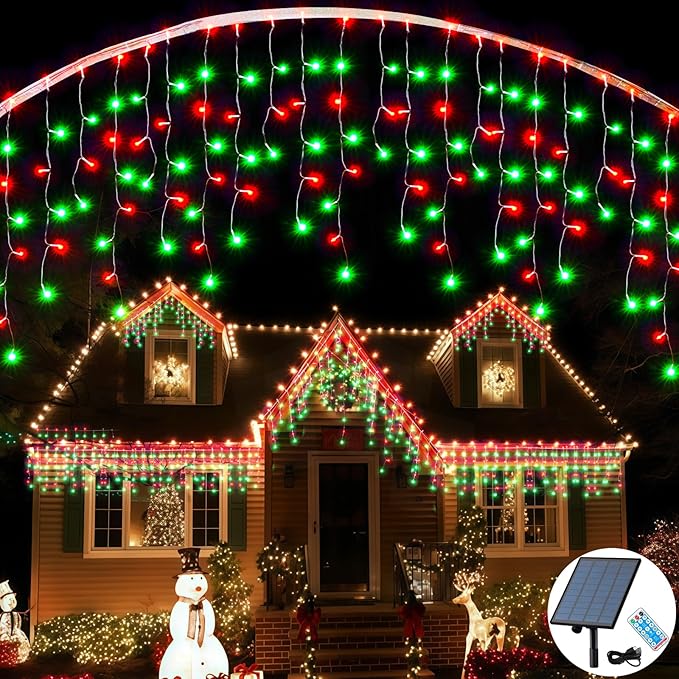 Luz Solar Navideña 3000 Luces 20M Con Control