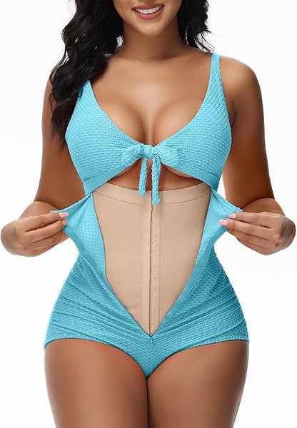 Traje de baño con faja integrada