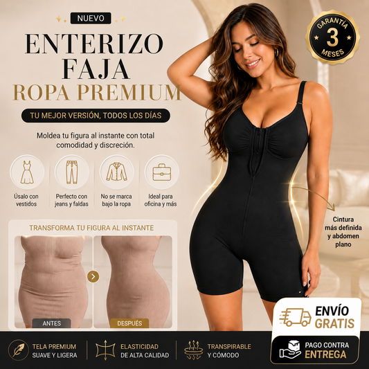 Enterizo Faja Con Cierre Delantero
