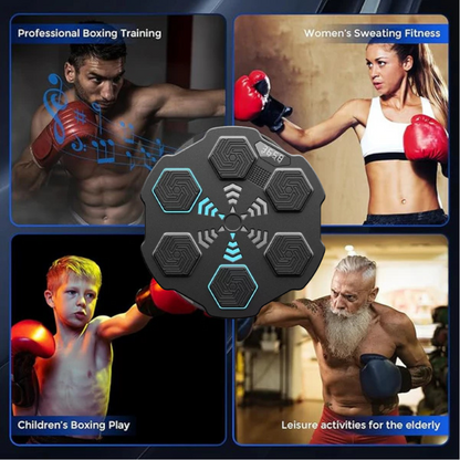 Maquina de Boxeo   Musical de 6 puntos Bluetooth Negra