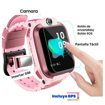 RELOJ GPS CON  LOCALIZADOR EN TIEMPO REALY CAMARA INTEGRADA GRATIS SIM