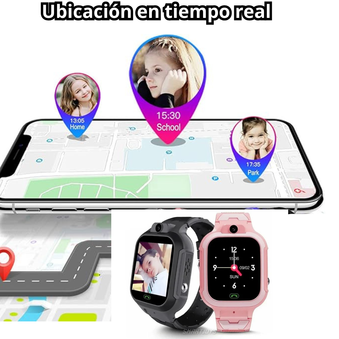 RELOJ ORIGINAL GPS CON  LOCALIZADOR EN TIEMPO REAL CON CÁMARA  INTEGRADA GRATIS SIM 4G