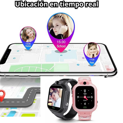 RELOJ ORIGINAL GPS CON  LOCALIZADOR EN TIEMPO REAL CON CÁMARA  INTEGRADA GRATIS SIM 4G