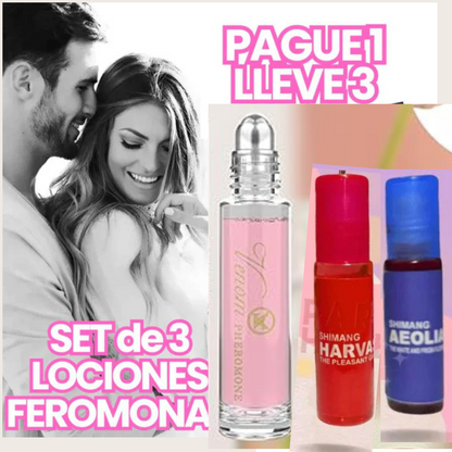 Feromonas en Roll on mujer kit 3x1 CAJA