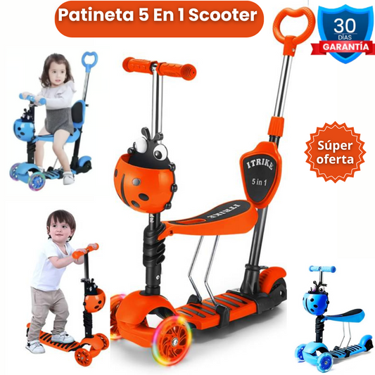 Patineta 5 En 1 Scooter Niños Y  Niñas 1 a 7 años