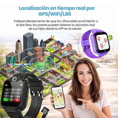 Reloj Inteligente con GPS  Seguridad y Conectividad para tu Hijo/a GRATIS SIM 4G