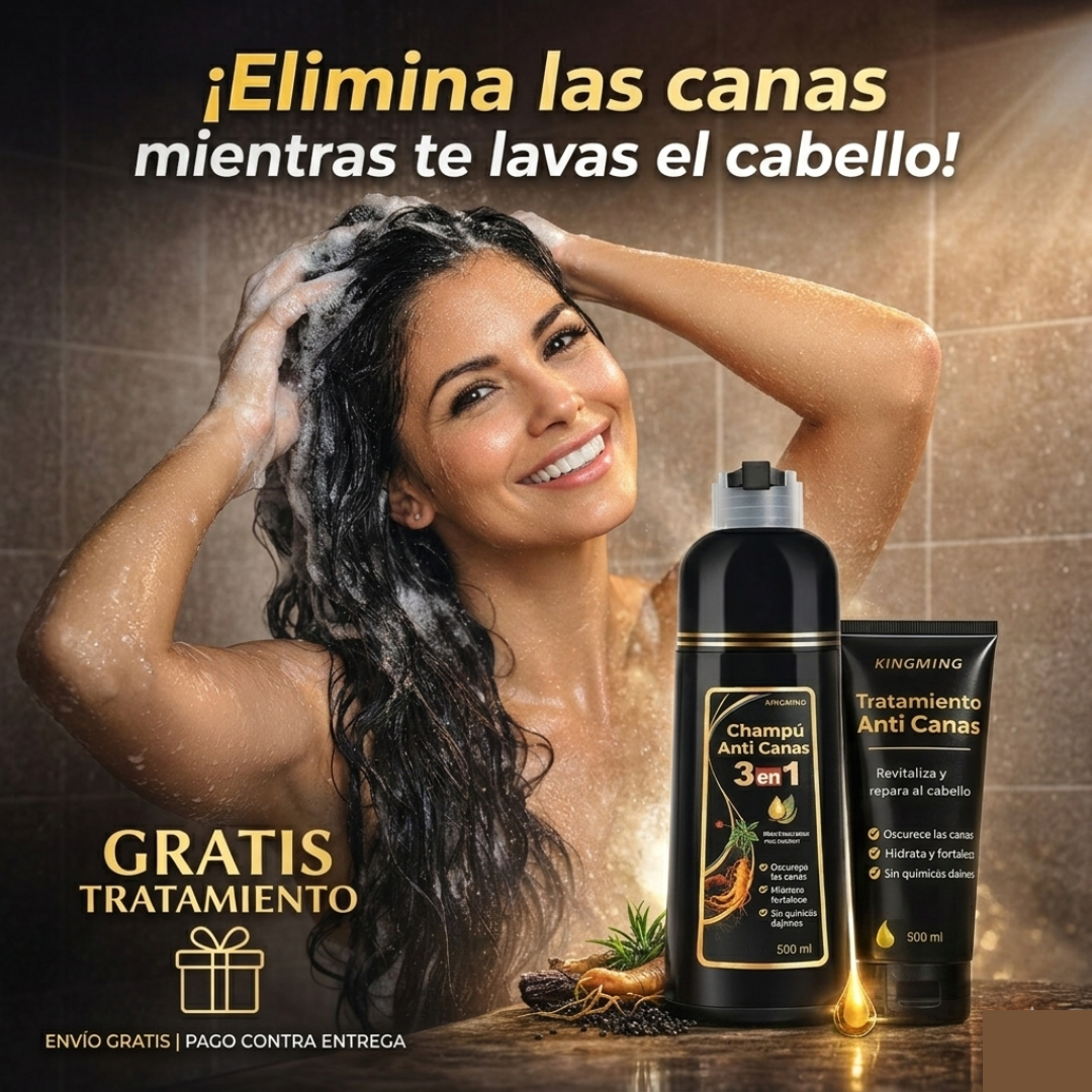 champú Anti Canas Natural 3 en 1 Gratis Tratamiento anti-canas