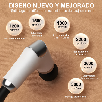 Pistola de masaje inteligente, masajeador eléctrico, martillo de masaje, martillo de mano recargable para el hogar