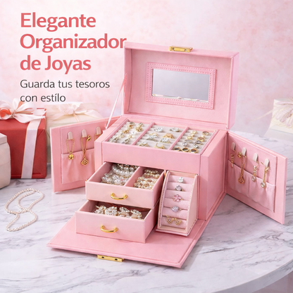Joyero 3 Niveles Espejo Colores Pastel🎁