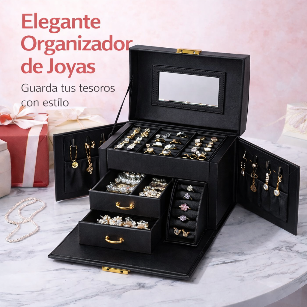 Joyero 3 Niveles Espejo Colores Pastel🎁
