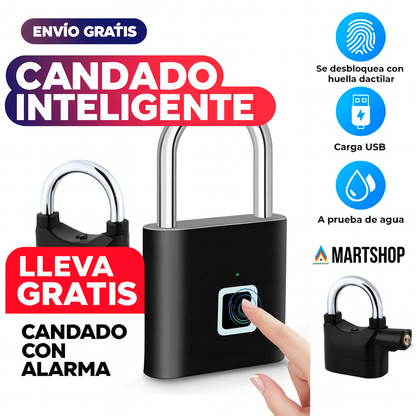 CANDADO INTELIGENTE CON HUELLA DACTILAR