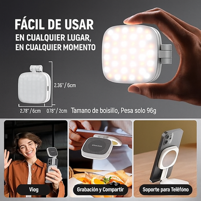 LAMPARA SELFIE LUZ MAGNETICA + OBSEQUIO🎁