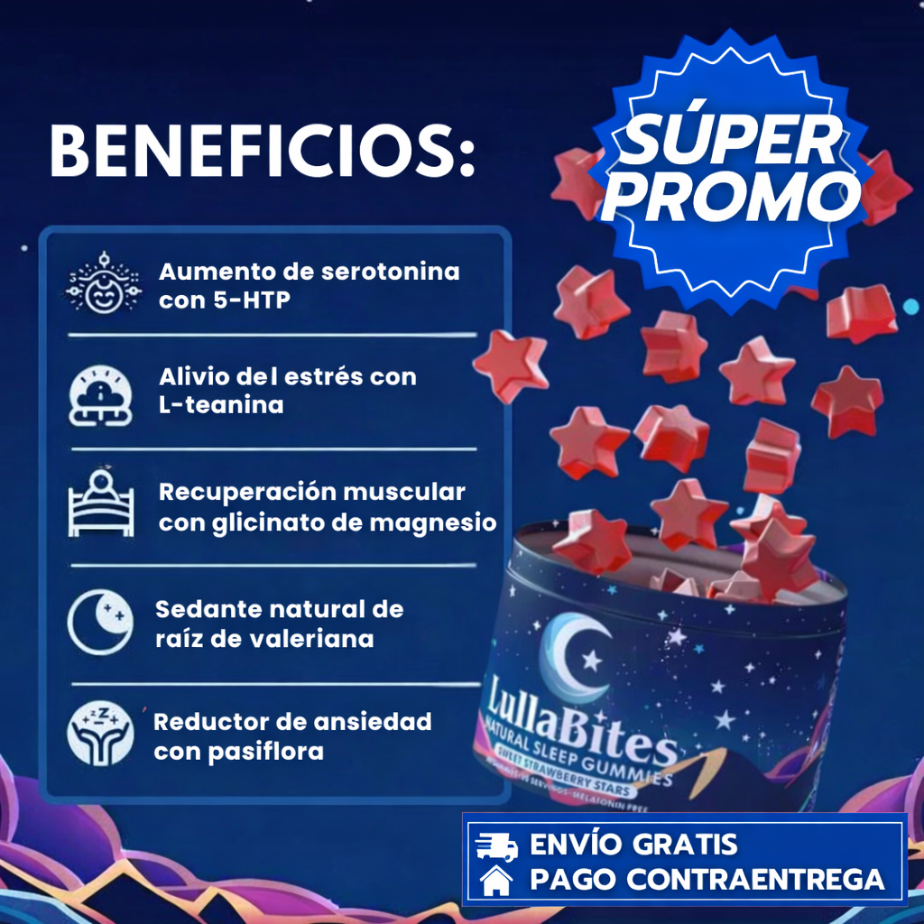 LullaBites - Gomitas naturales para dormir CITRATO PAGA 1 LLEVA 2