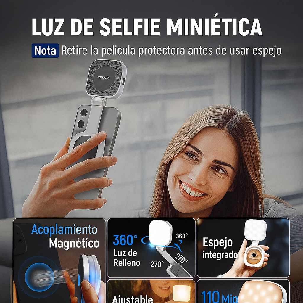 LAMPARA SELFIE LUZ MAGNETICA + OBSEQUIO🎁