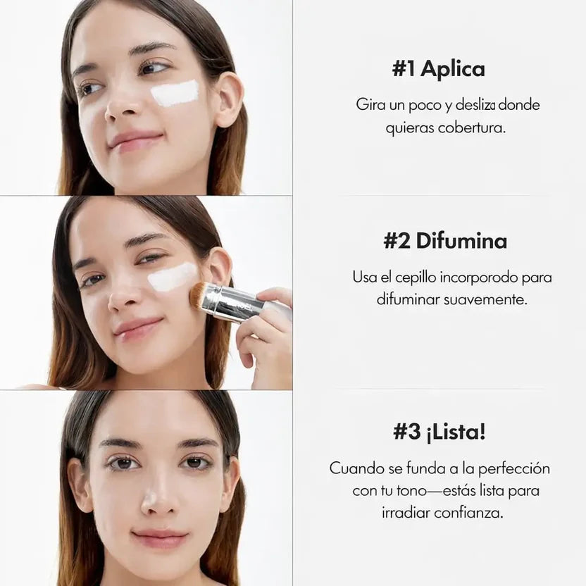 Barra De Maquillaje Coreana Que Cambia De Color Con Volufiline ELROEL BLANC