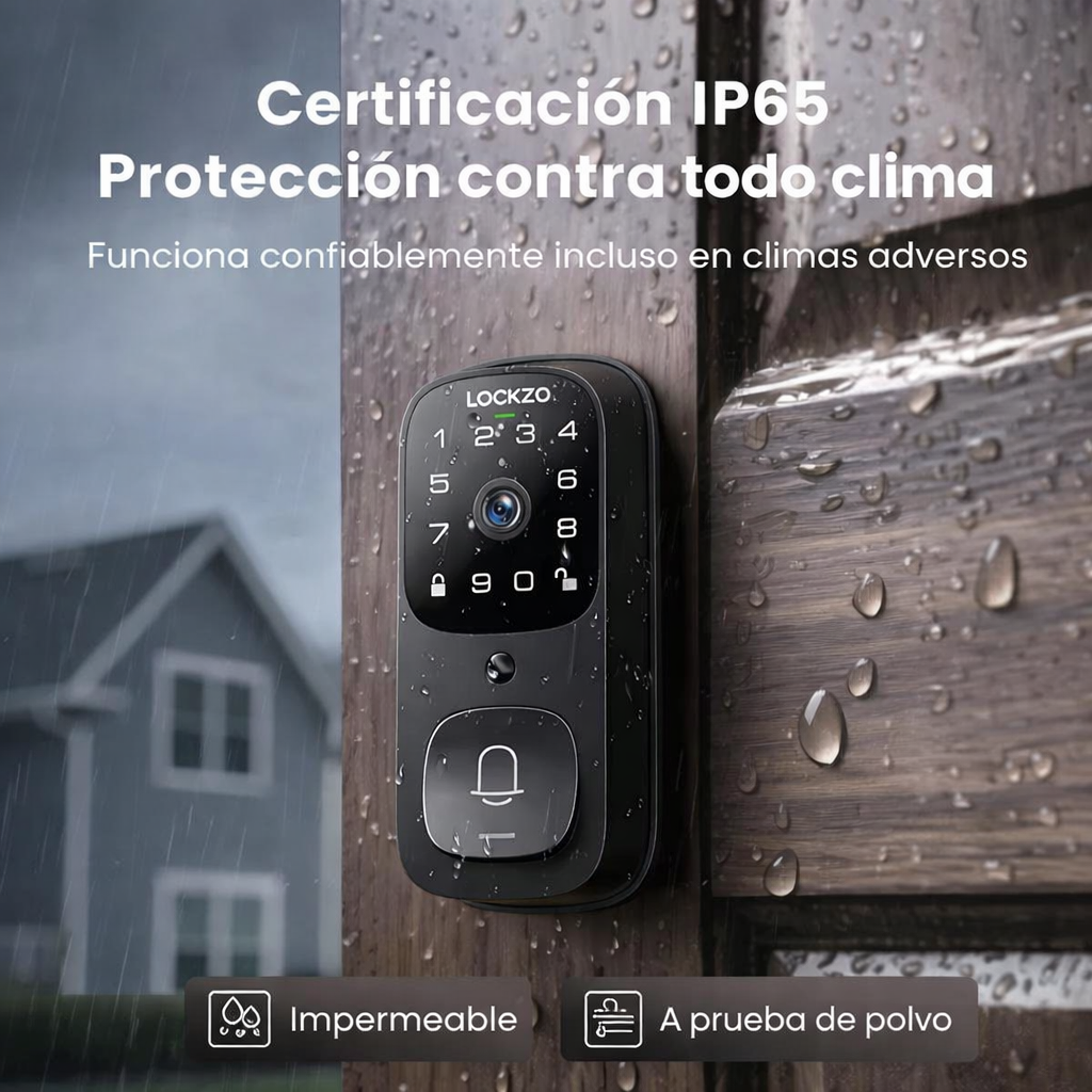 Cerradura Digital Inteligente con Cámara, Timbre WiFi 3 en 1 💡