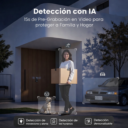 Cerradura Digital Inteligente con Cámara, Timbre WiFi 3 en 1 💡